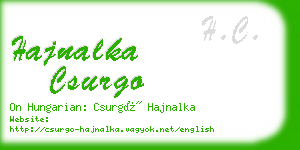 hajnalka csurgo business card